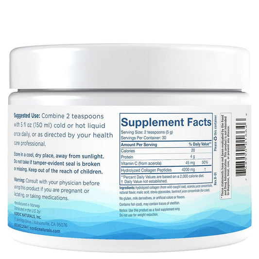 Nordic Naturals Nordic Beauty powder strawberry scoop for easy daily use