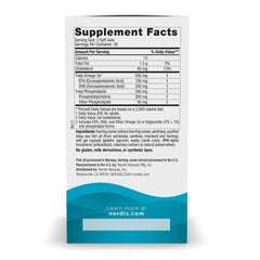 Nordic Naturals Omega-3 Phospholipids soft gels close-up; phospholipid-bound omega-3s for absorption.