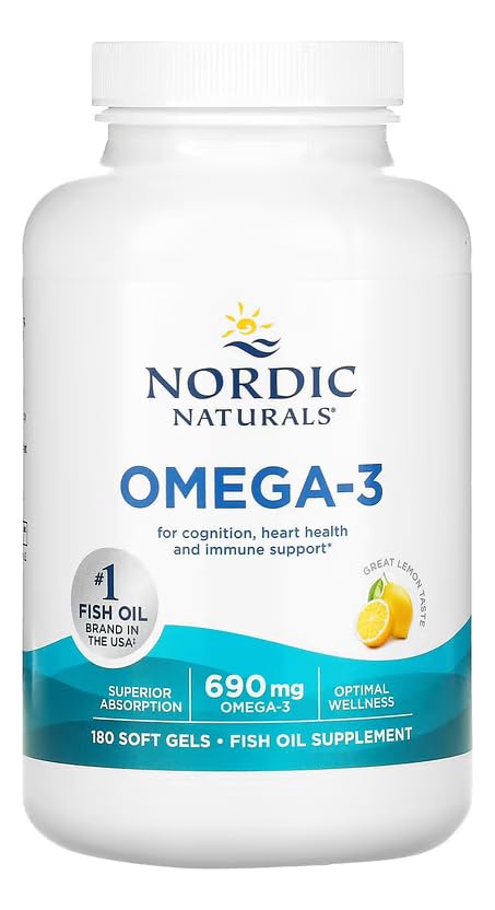 Front view of Nordic Naturals bottle reinforcing non-GMO, gluten-free quality