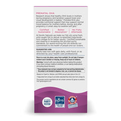 Nordic Naturals Prenatal DHA soft gels closeup, triglyceride form supports absorption.