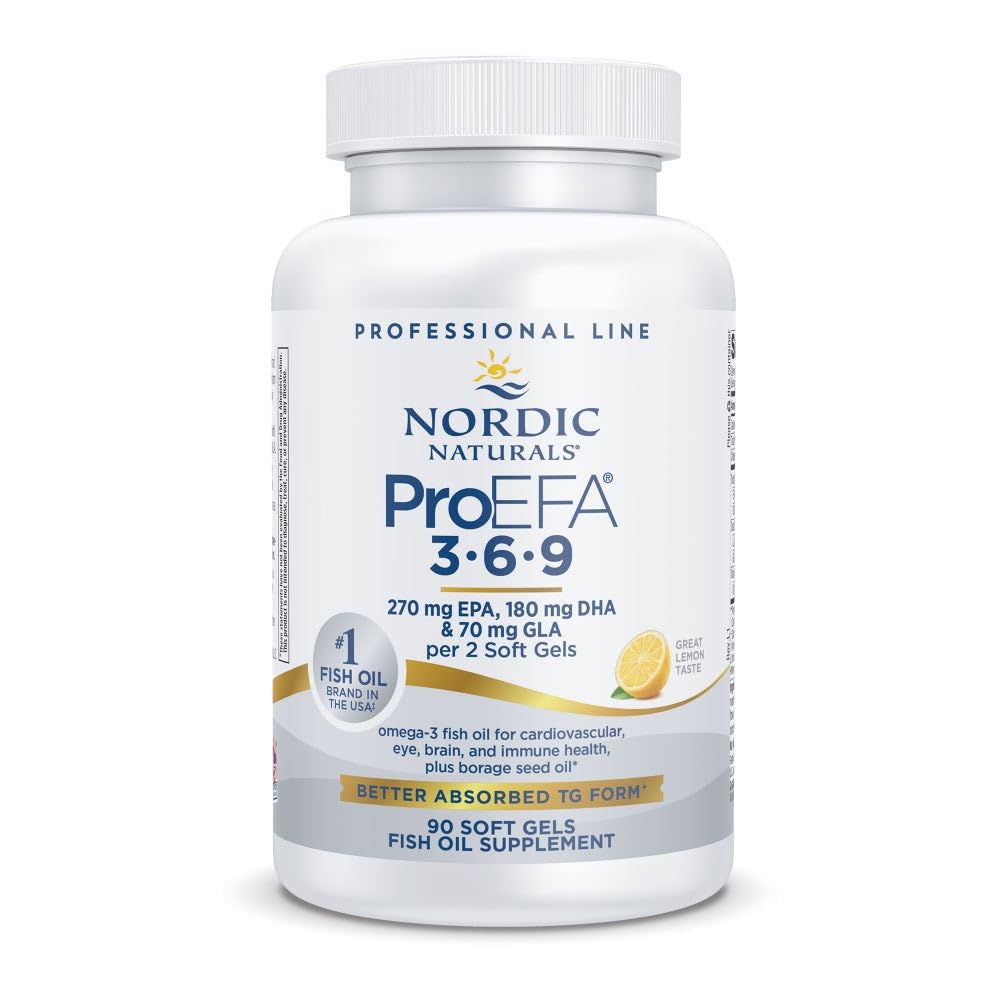 Nordic Naturals ProEFA lemon softgels bottle for daily omega support