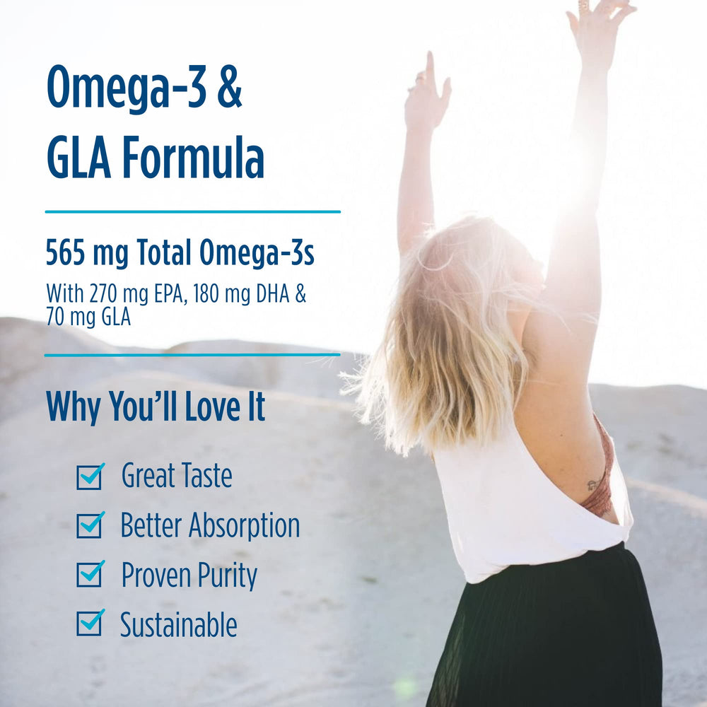 Open Nordic Naturals ProEFA lemon bottle with softgels ready to take