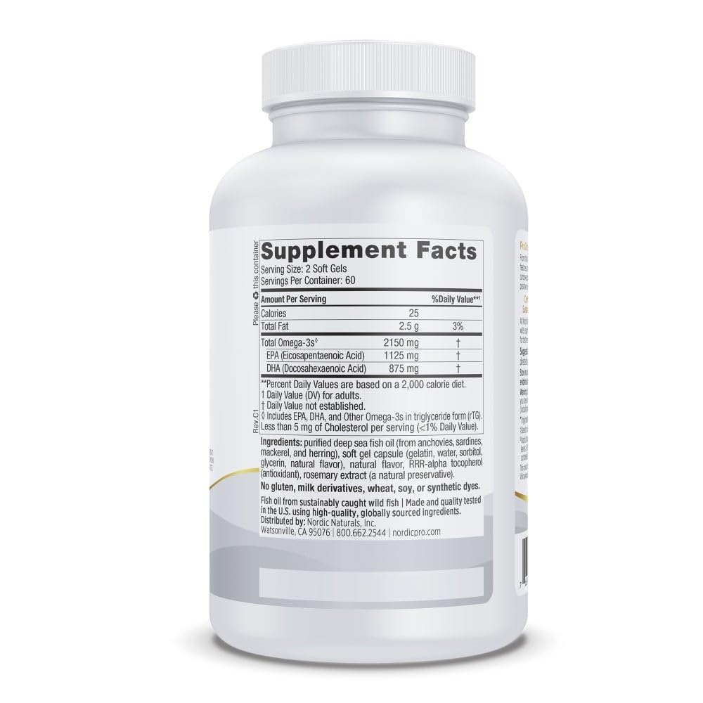 ProOmega 2000 lemon capsules emphasize EPA and DHA for daily wellness.