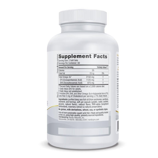 ProOmega 2000 lemon capsules emphasize EPA and DHA for daily wellness.