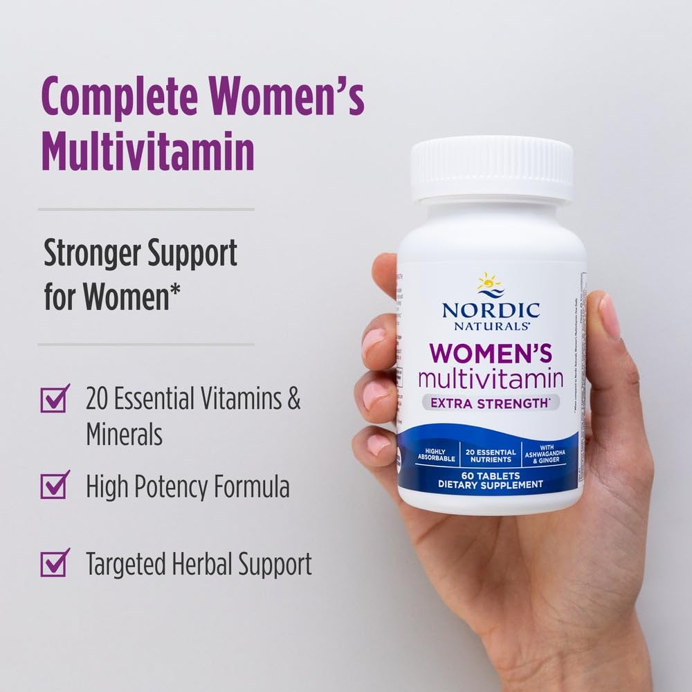 Nordic Naturals Women’s Multivitamin Extra Strength ingredients list closeup