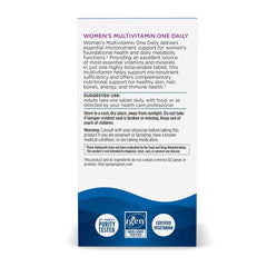 Nordic Naturals Women’s Multivitamin One Daily label details emphasize purity and ingredients.