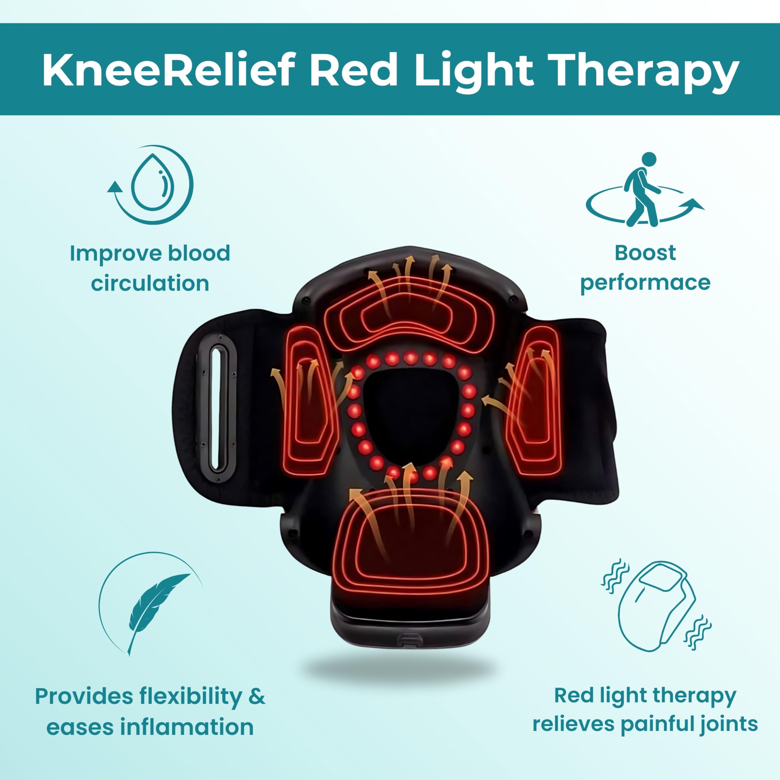 Norelie KneeRelief adjustable straps ensure secure, comfortable fit during use.