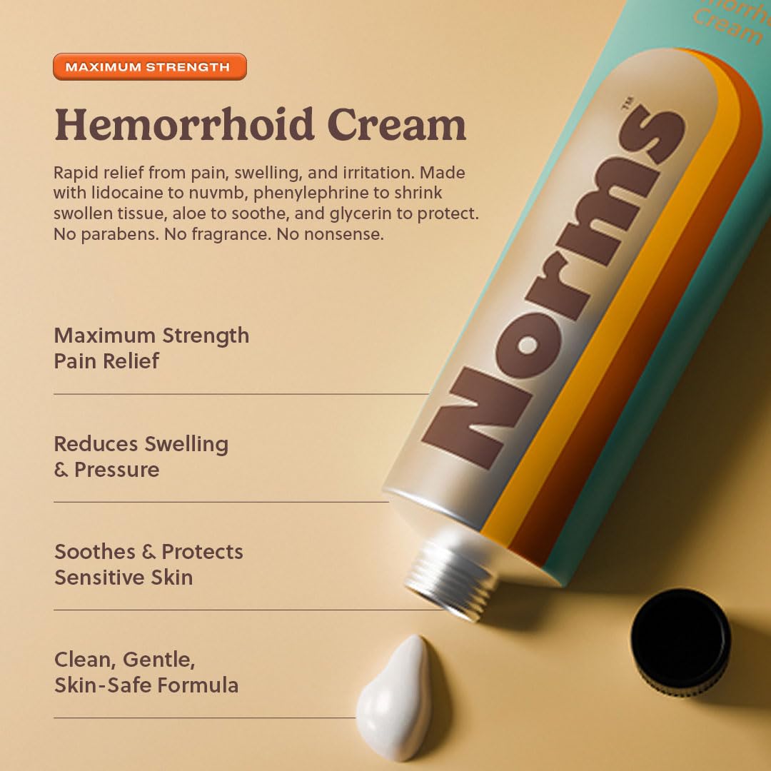Norms aloe and glycerin in hemorrhoid cream for hydration