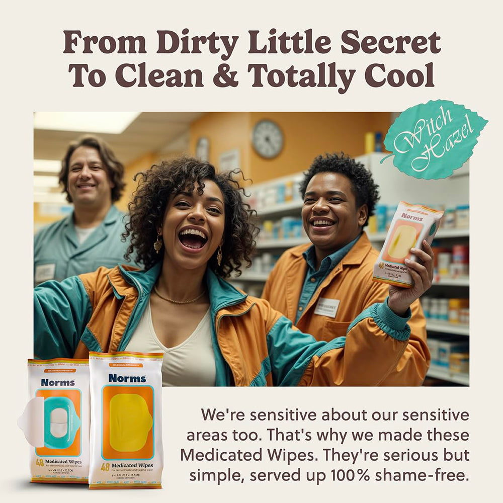 Norms flushable, plant-based wipes safe for septic systems and eco-friendly use.