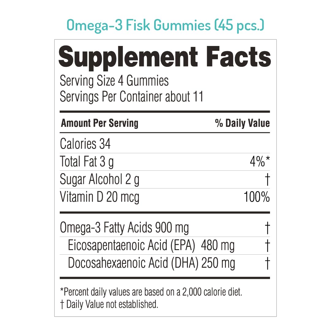 NORSAN Fisk Premium Omega-3 Kids Gummies with fruity taste for kid-friendly use.