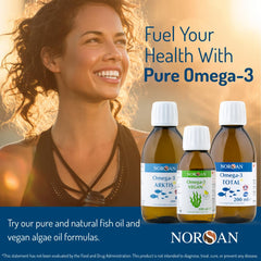 NORSAN Omega-3 Total Lemon dosing spoon shows 8 ml serving for consistent intake.