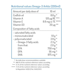 NORSAN Omega-3 Arktis liquid golden oil highlighting natural lemon flavor