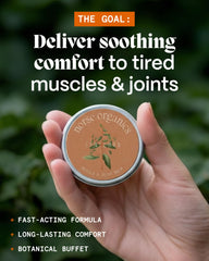 Norse Organics balm for the back with fast absorption for smooth massage.