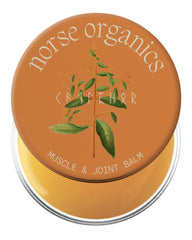 Norse Organics botanical body balm for the shoulder for targeted massage and daily comfort.