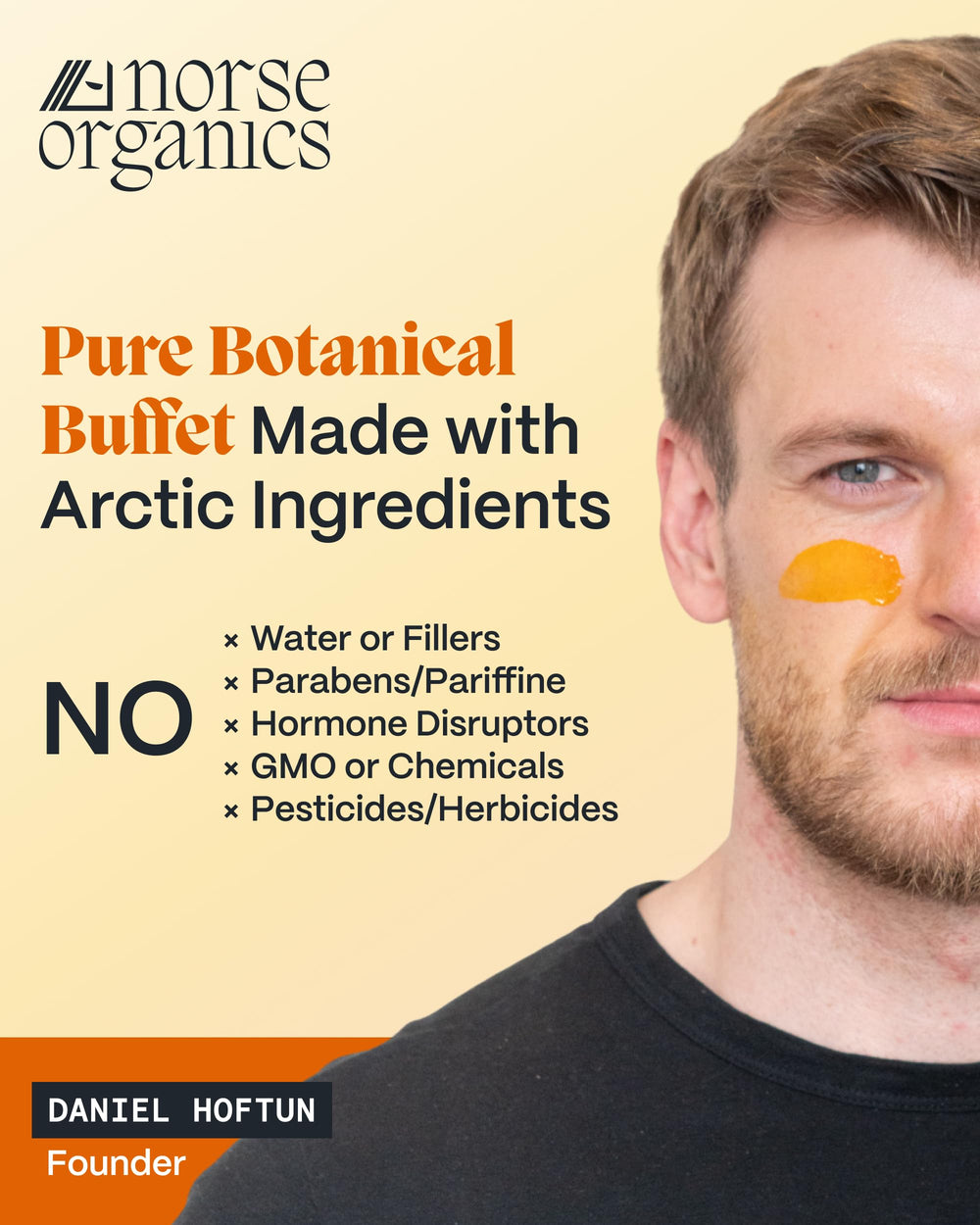 Norse Organics balm with warming massage feel for full-body care.