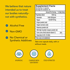 Bromelain and papain blend label emphasizing enzyme support in Inflam-eeZ