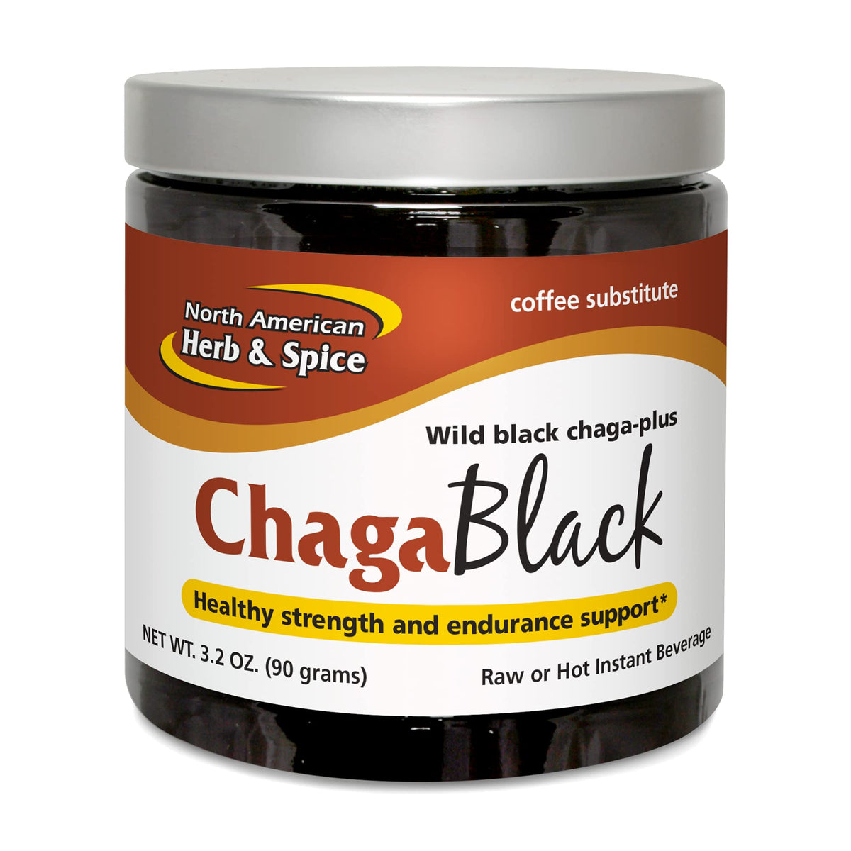 NORTH AMERICAN HERB & SPICE ChagaBlack Tea packaging shows premium wild ingredients for aroma