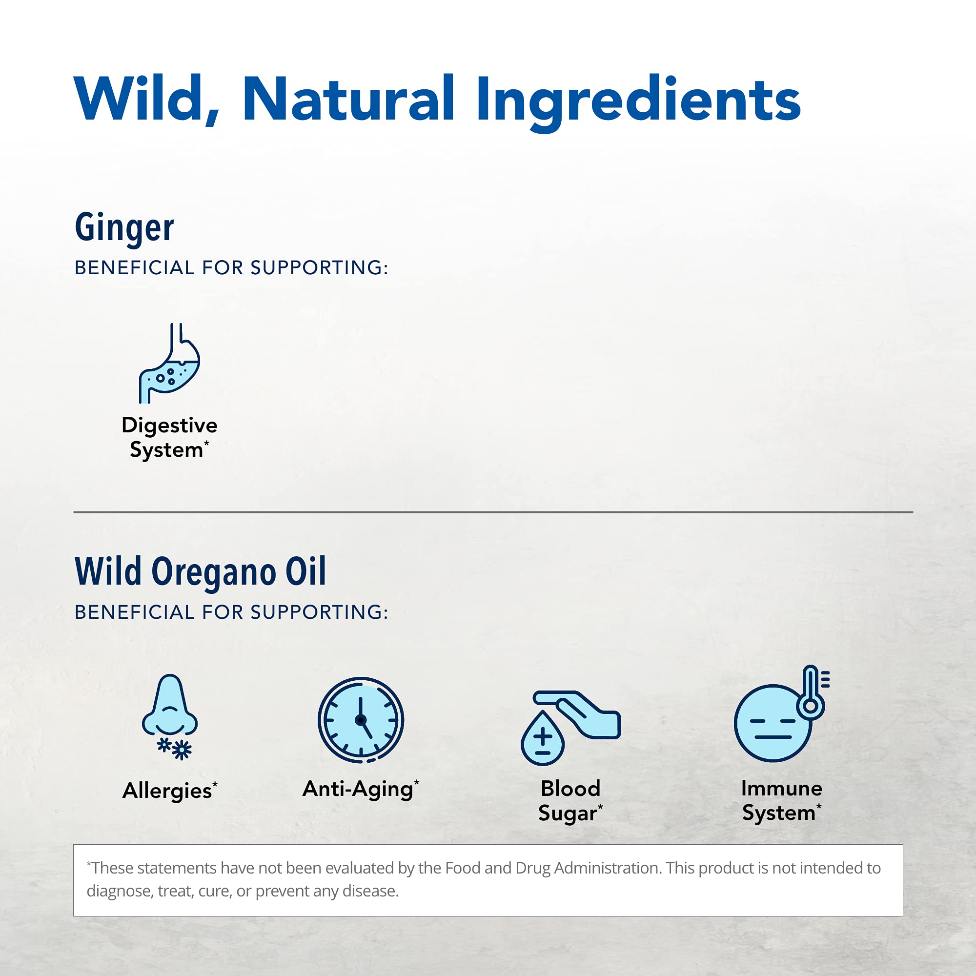 Gastronex ingredients spread featuring ginger, oregano, coriander, and enzymes.