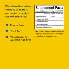 Close-up of GingaMax capsules for daily supplement routine.