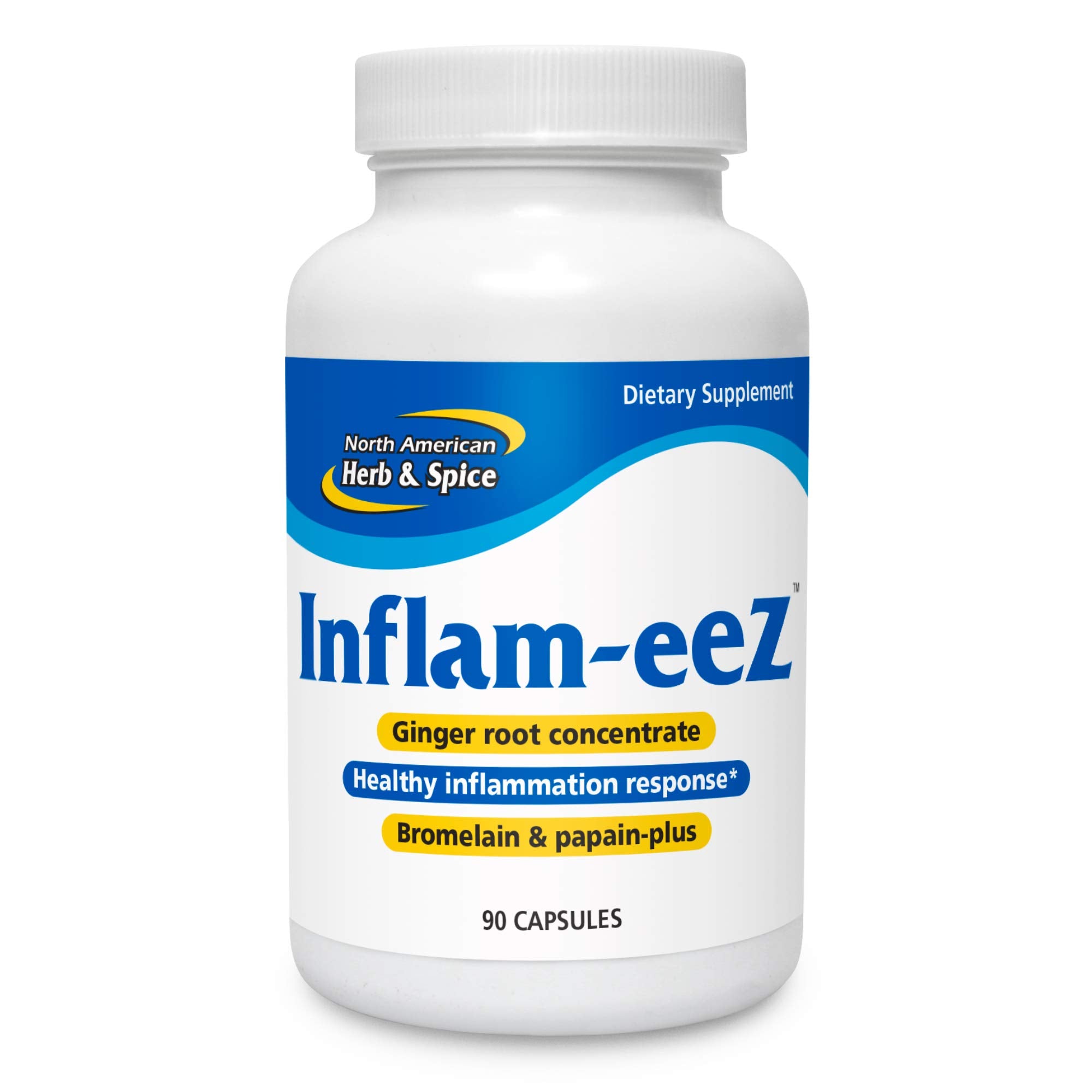 Inflam-eeZ capsules front view for healthy inflammation support by North American Herb & Spice