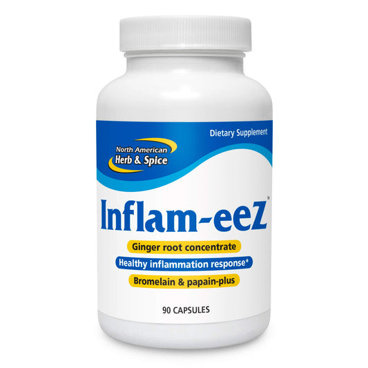 Inflam-eeZ capsules front view for healthy inflammation support by North American Herb & Spice