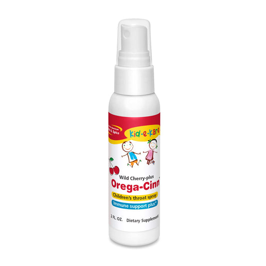 North American Herb & Spice kid-e-kare oregano-cinn throat spray bottle for kid-friendly daily wellness