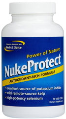 North American Herb and Spice NukeProtect capsules bottle with antioxidant-rich formula for daily support