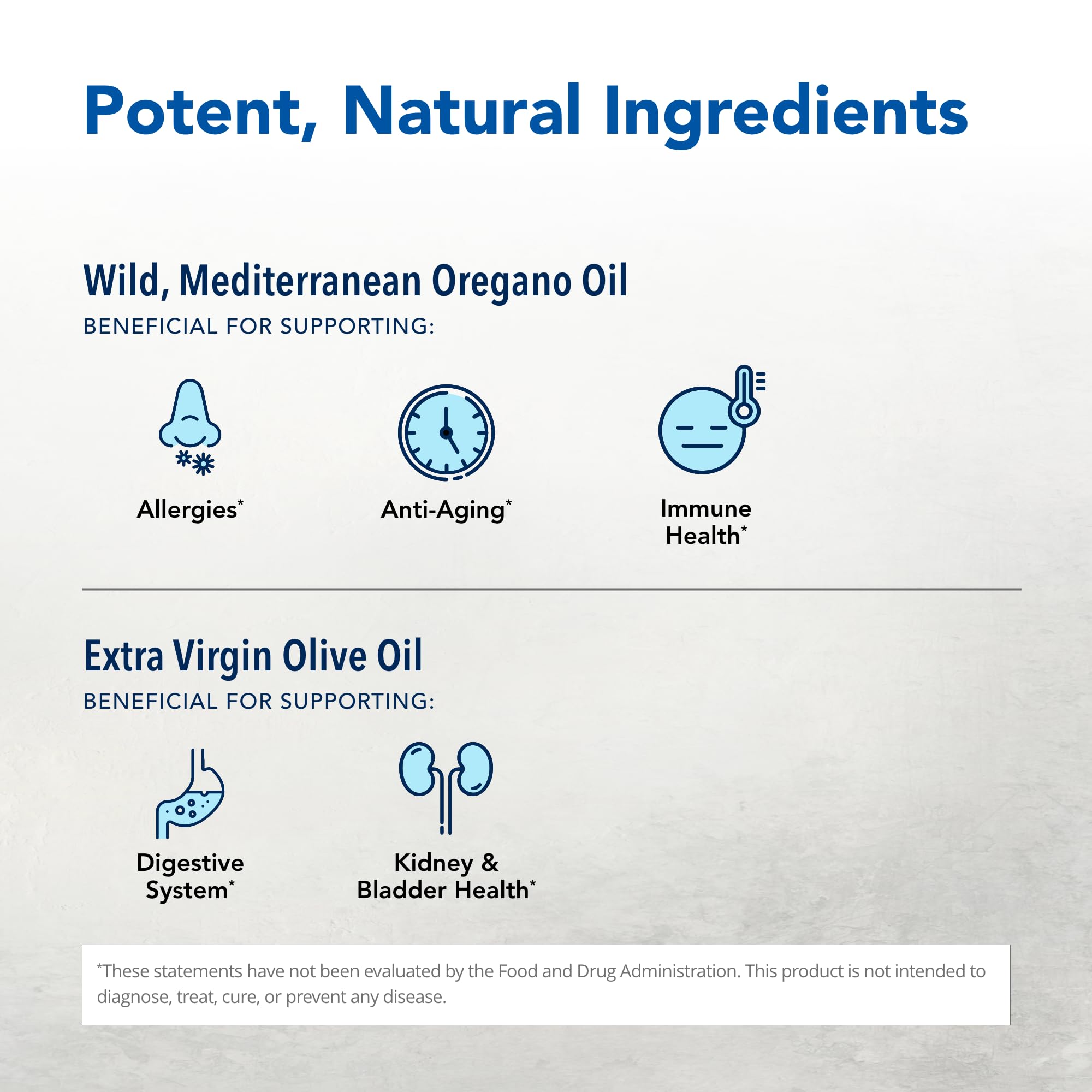 Organic olive oil base complements oregano oil