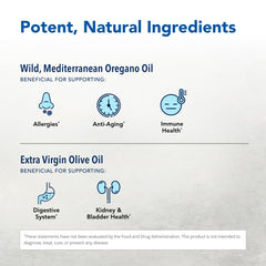 Organic olive oil base complements oregano oil