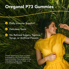 Orega O’s gummy label highlighting ingredients and transparency.