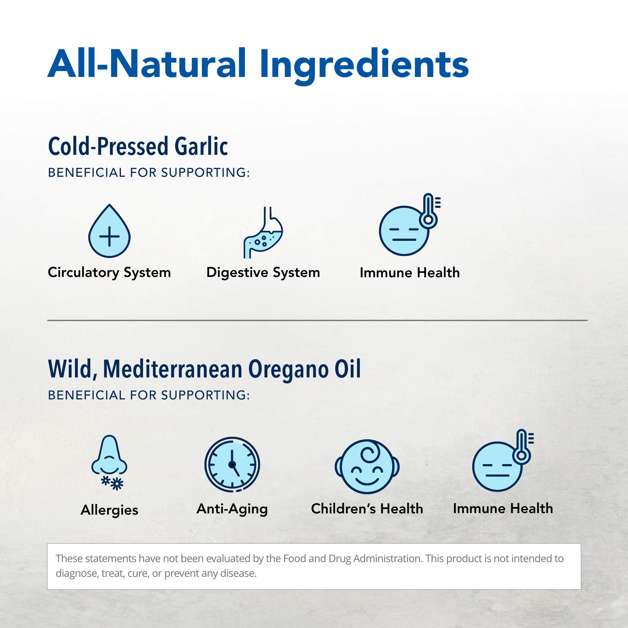NORTH AMERICAN HERB AND SPICE OregaMax ingredients list highlights oregano, garlic, and onion for a wholesome blend