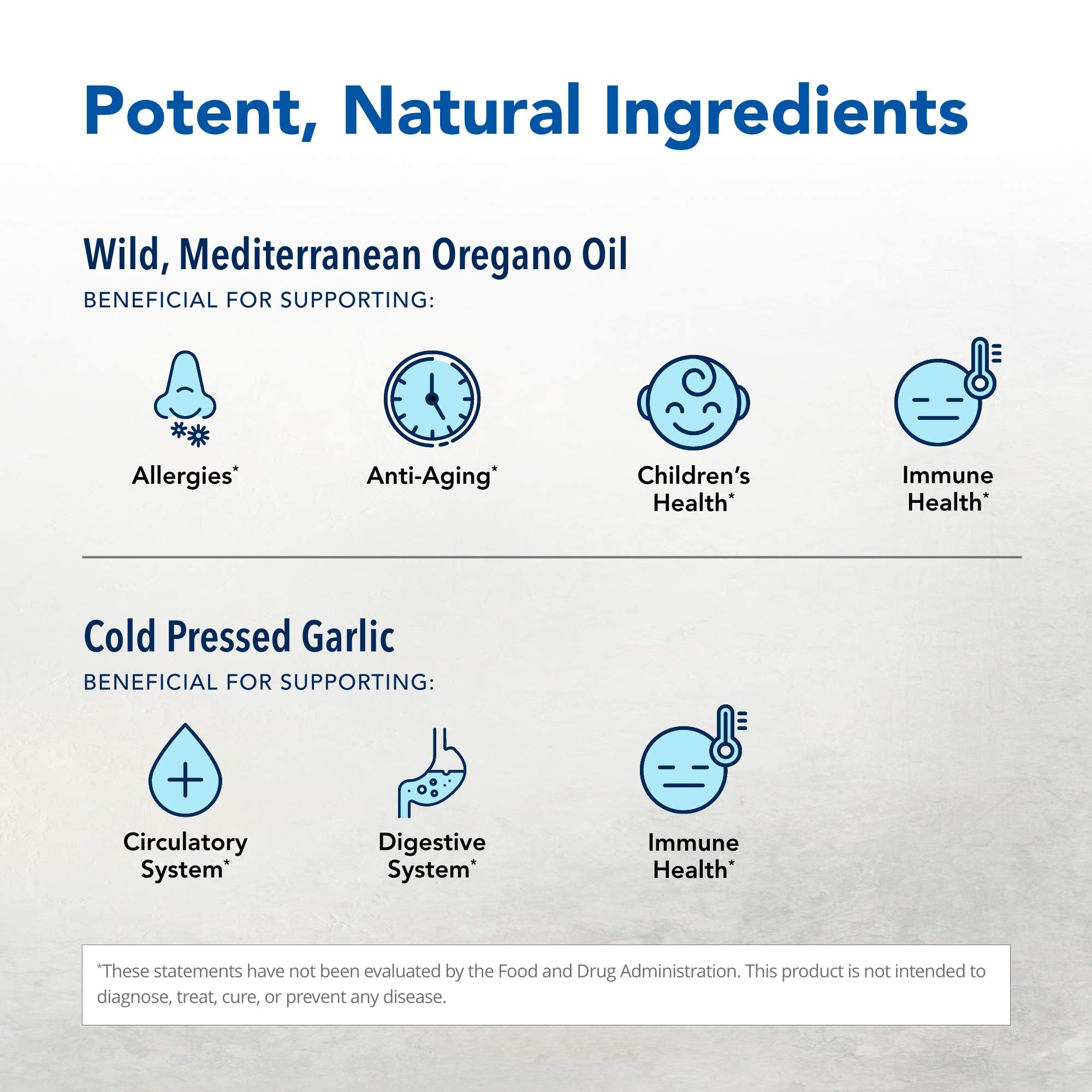 Oreganol P73 oregano oil visual emphasizes whole oregano energy