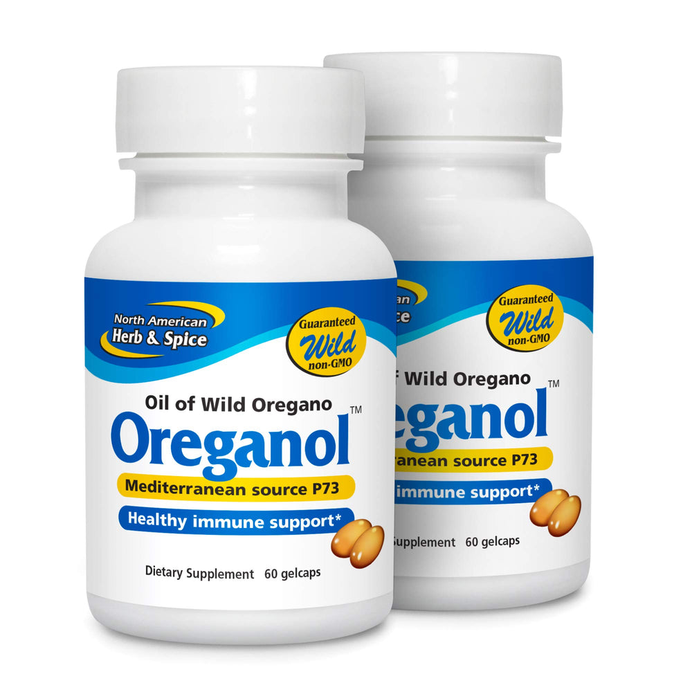 North American Herb & Spice Oreganol P73 2-pack bottle for daily use