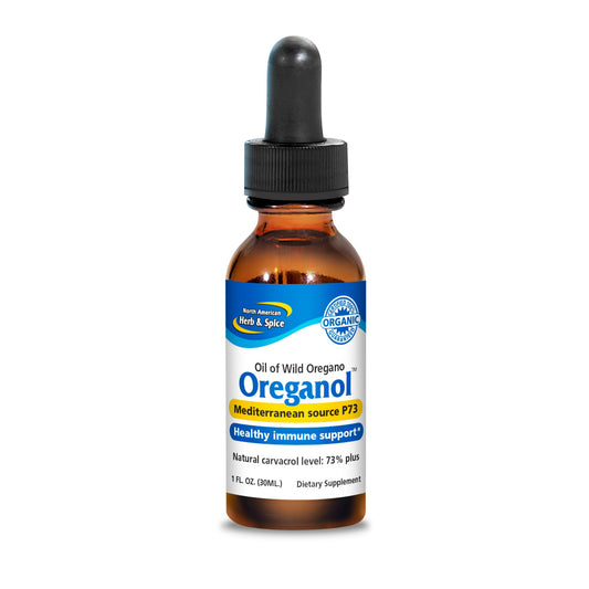 North American Herb & Spice Oreganol P73 bottle with wild oregano oil