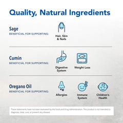 OregaResp label closeup with North American Herb & Spice branding.