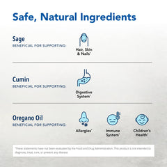 North American Herb and Spice OregaResp P73 ingredients list including olive oil.