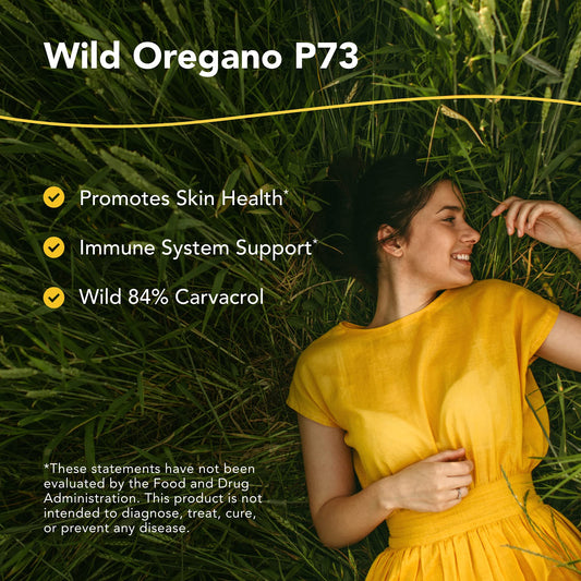 OregaUltra label close-up highlighting 84% carvacrol content.