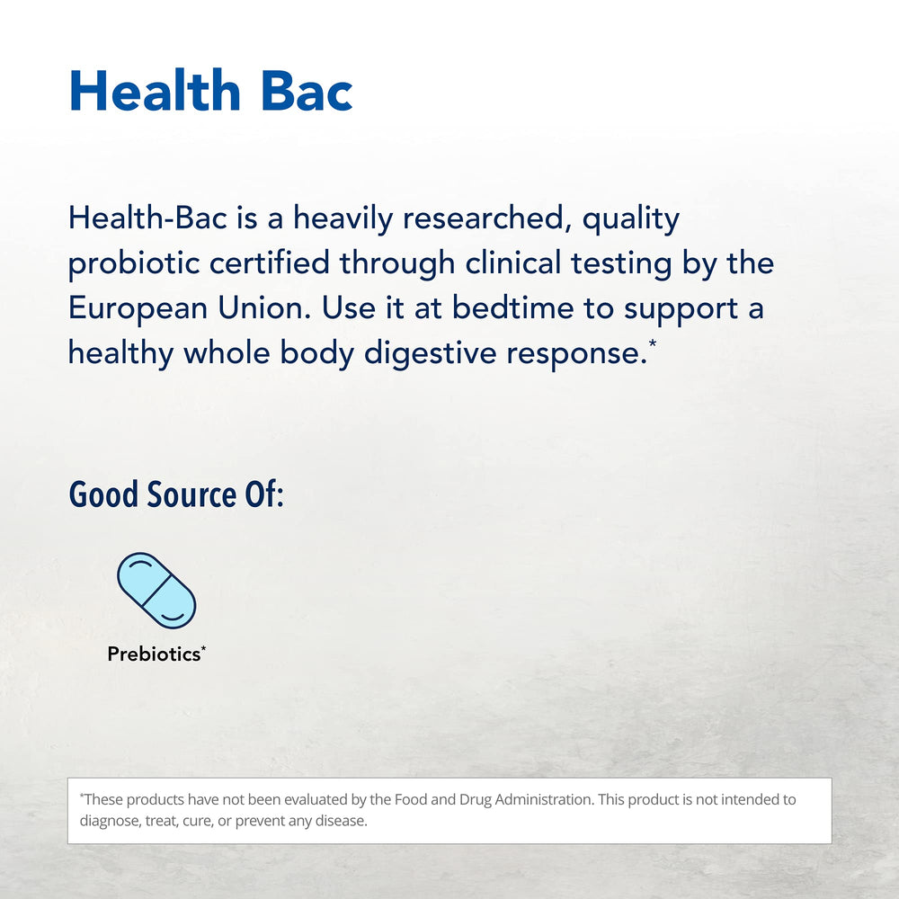 Probiotic strains illustration emphasizing gut health support.