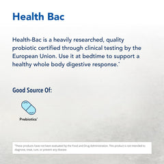 Probiotic strains illustration emphasizing gut health support.