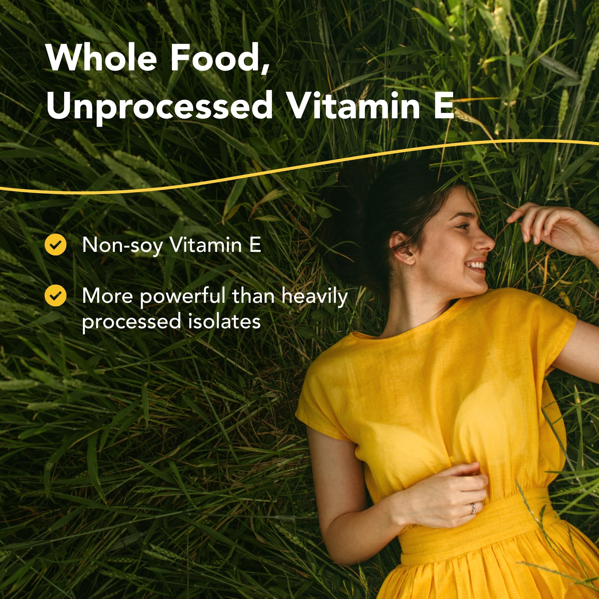 North American Herb & Spice Purely-E bottle label emphasizing whole-food vitamin E