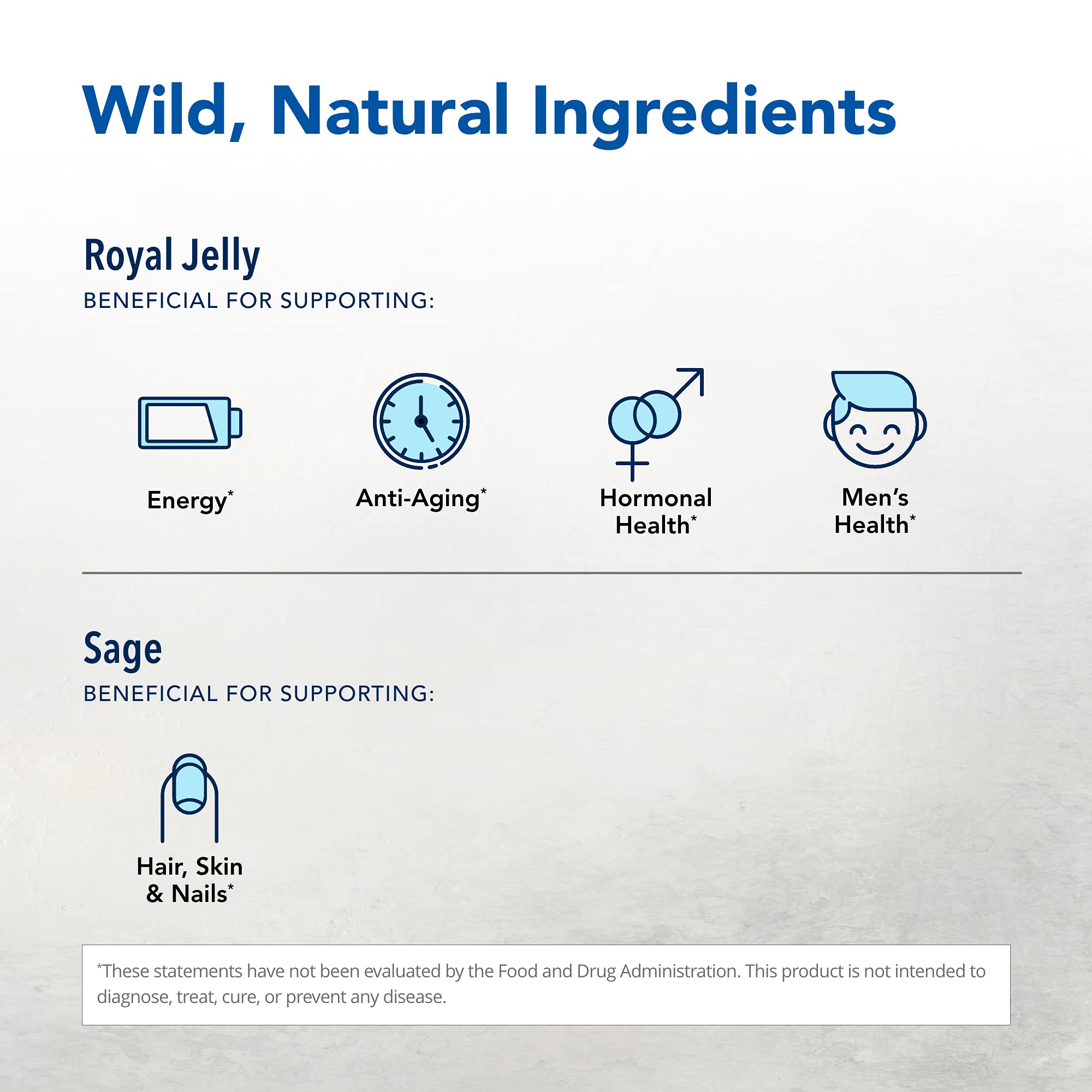 Close-up of NORTH AMERICAN HERB & SPICE Royal Power capsules