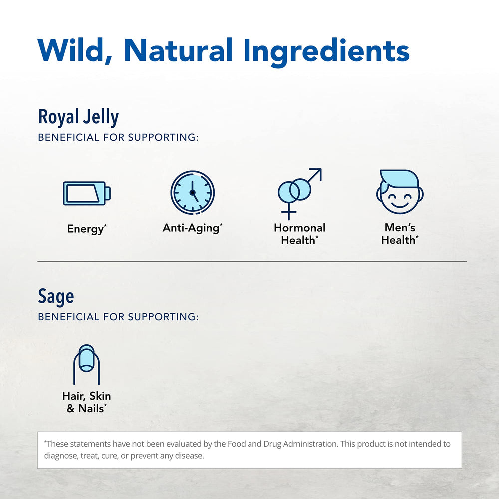 Close-up of NORTH AMERICAN HERB & SPICE Royal Power capsules