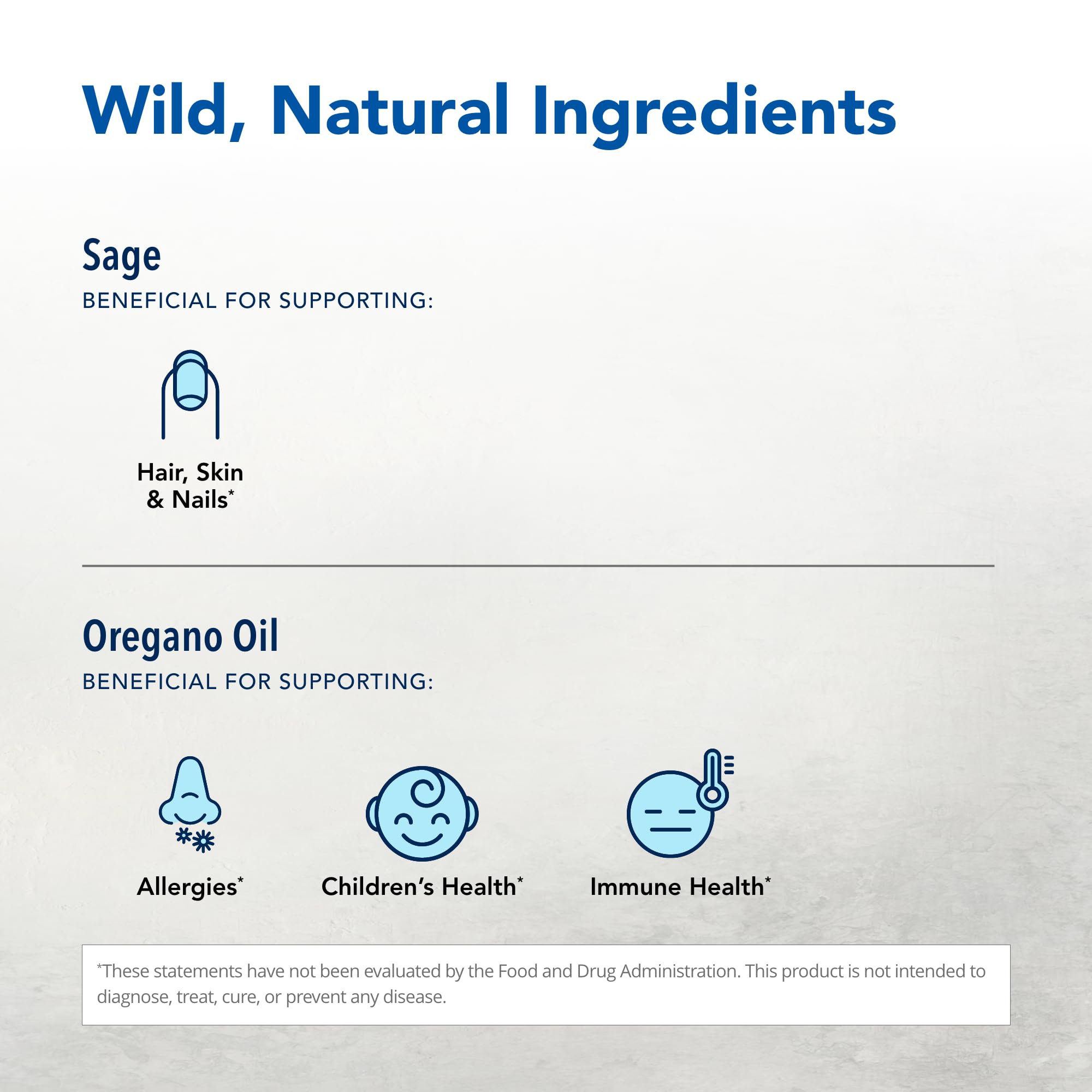 SinuOrega packaging box highlights all-natural ingredients and non-GMO formulation