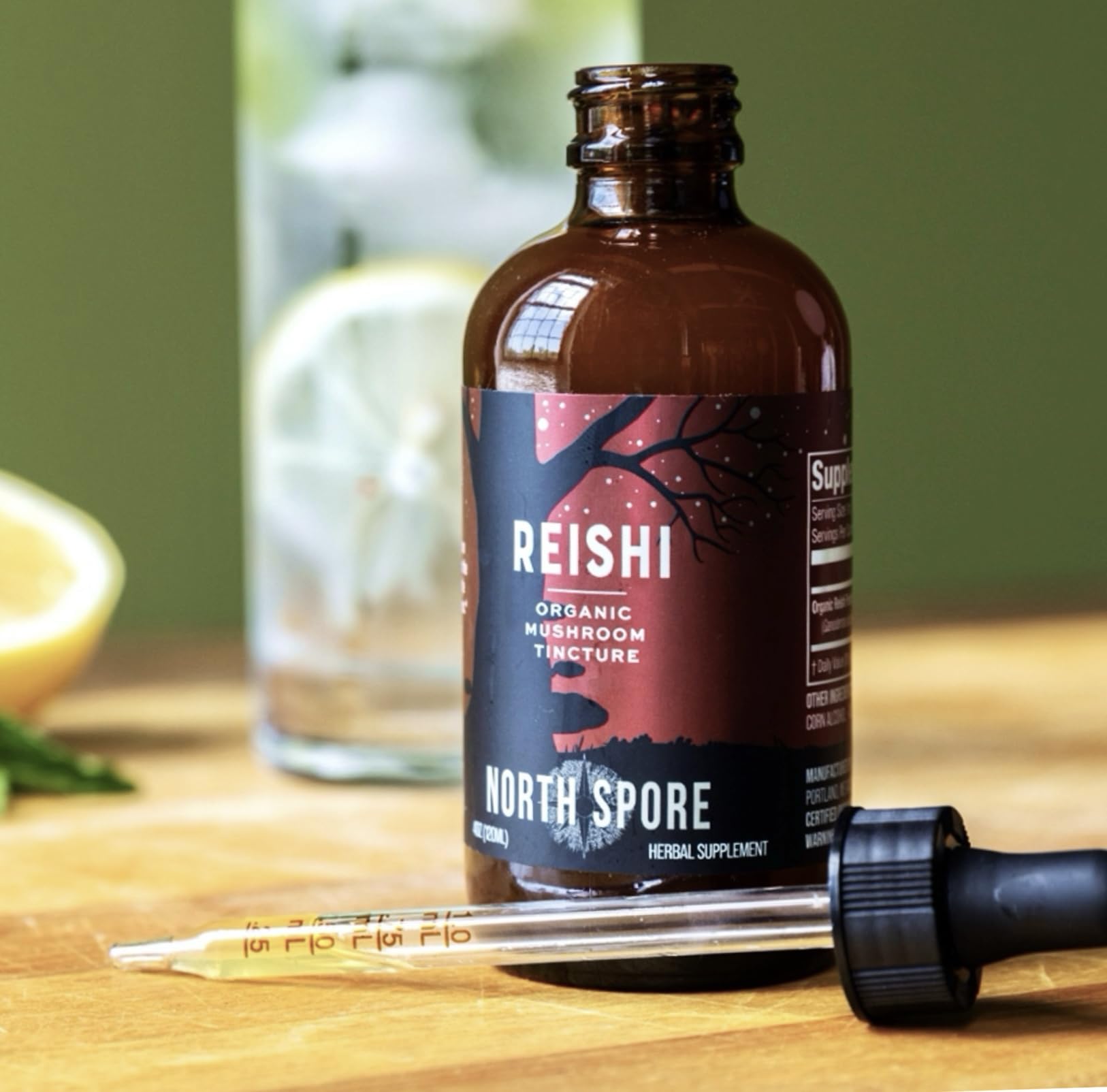 North Spore Organic Reishi fruiting bodies highlight purity and potency.