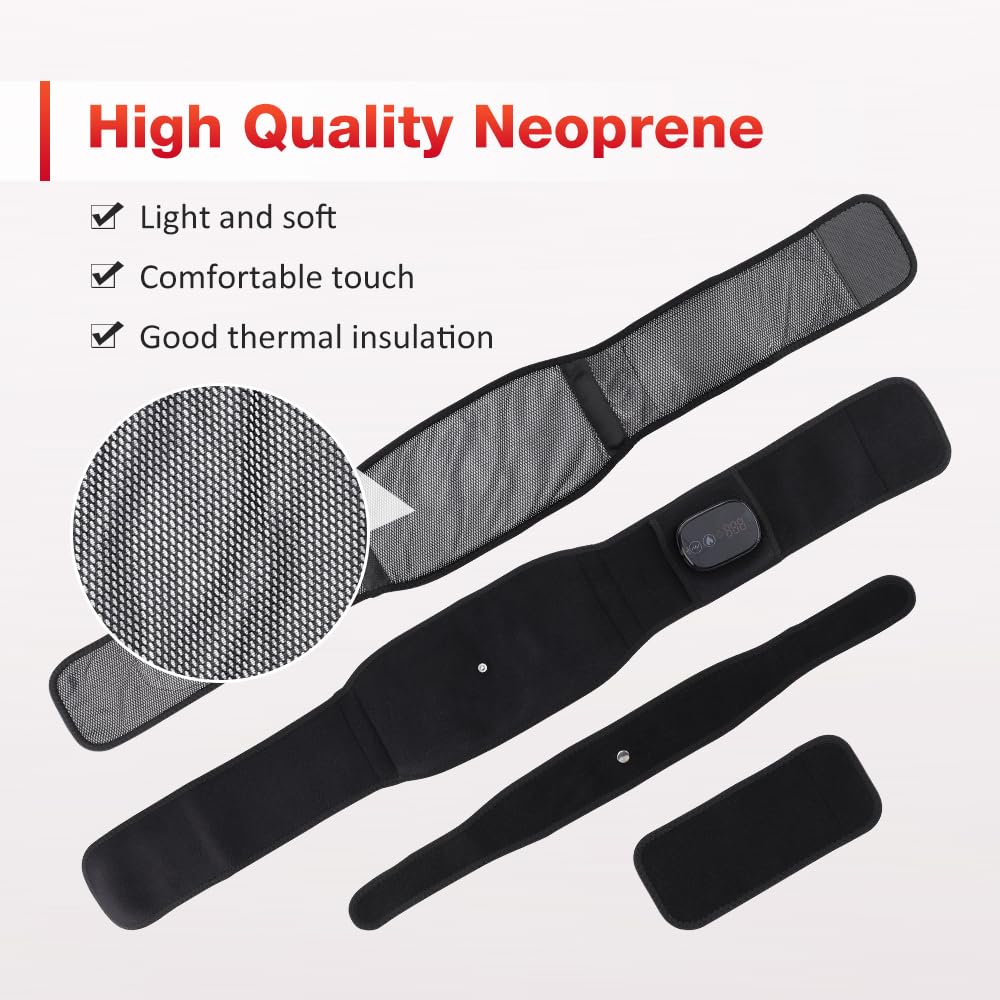 Extended belt wraps securely around various waist sizes for comfort.