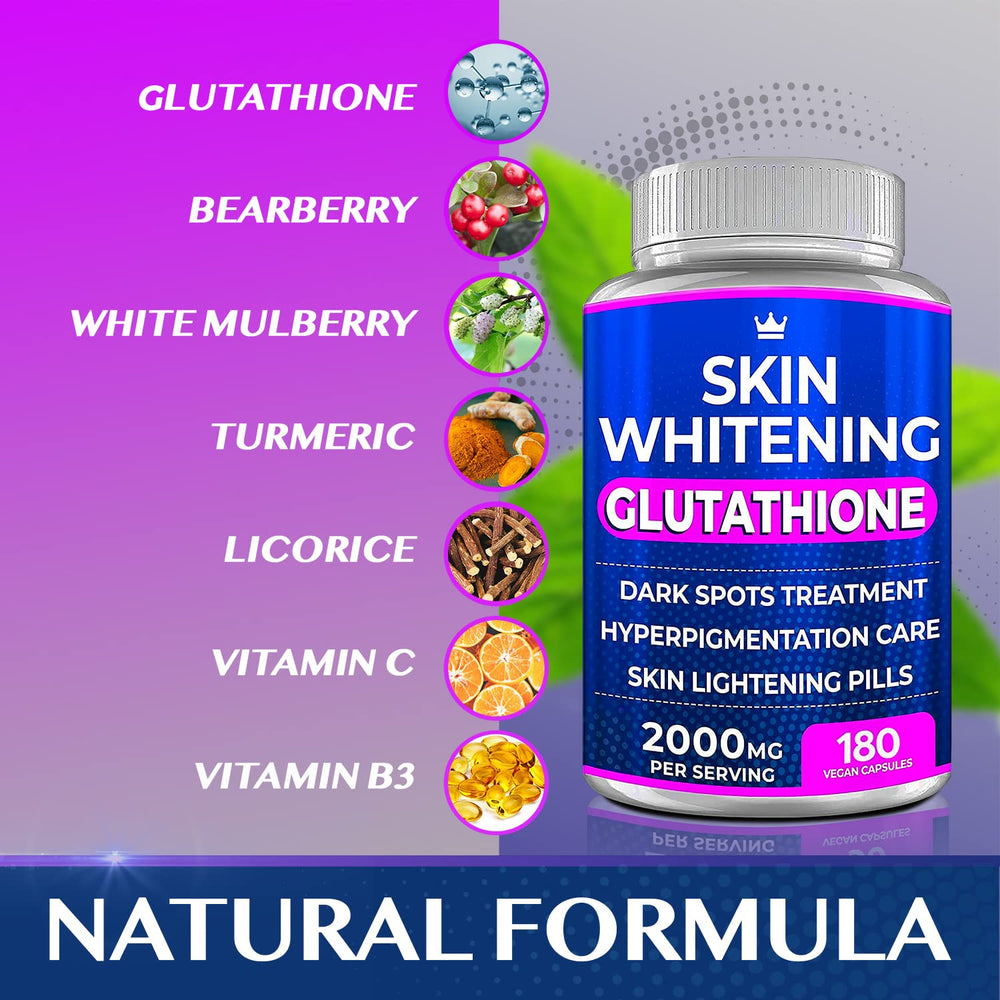 Northern Crown Glutathione packaging box displaying 180 capsules and value.