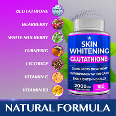 Northern Crown Glutathione packaging box displaying 180 capsules and value.