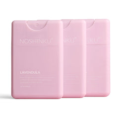 Noshinku Lavendula 3-pack front view for on-the-go sanitizing