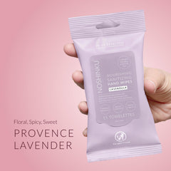Lavendula wipes in a travel-ready kit for quick sanitizing on the go