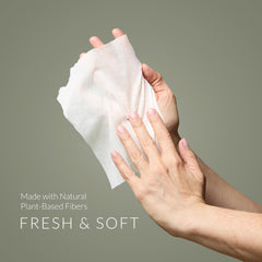 Noshinku sugarcane-ethanol wipes label highlights gentle cleansing.